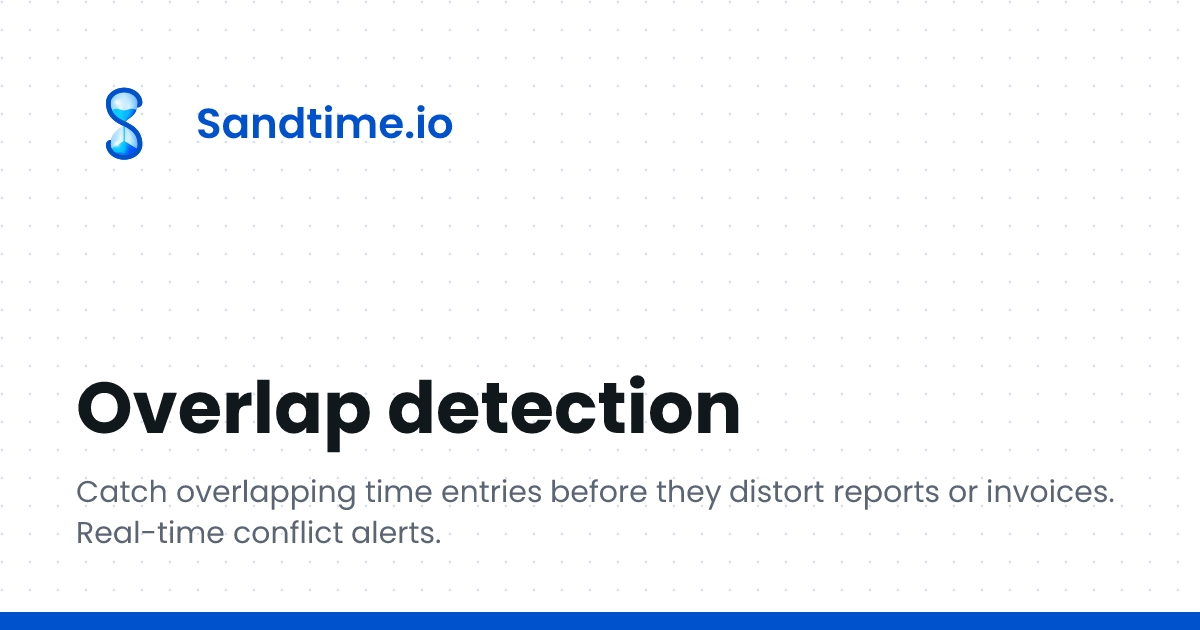 Overlap Alerts | Sandtime.io